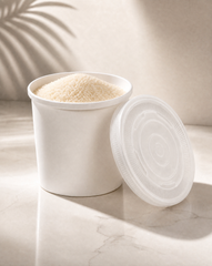 12oz White Paper Soup & PP Lid Pot _ Cup _ Ice Cream _ Rice _ Salad _ Noodle - Case: 1000