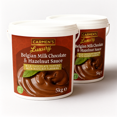 10kg Carmen’s Luxury Belgian Milk Chocolate & Hazelnut Sauce (Nutella) 10kg for professional use