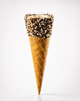 Carmen's tall chocolate decorated sprinkles waffle cone (1 scoop) - 48 Units