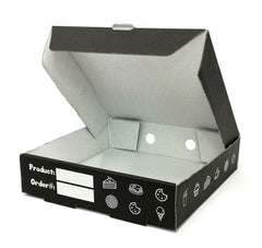 7" BLACK GENERIC PIZZA / WAFFLE BOX 190X190X45MM x 100