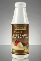 Carmen’s Luxury Belgian White Chocolate Sauce 1kg for professional use