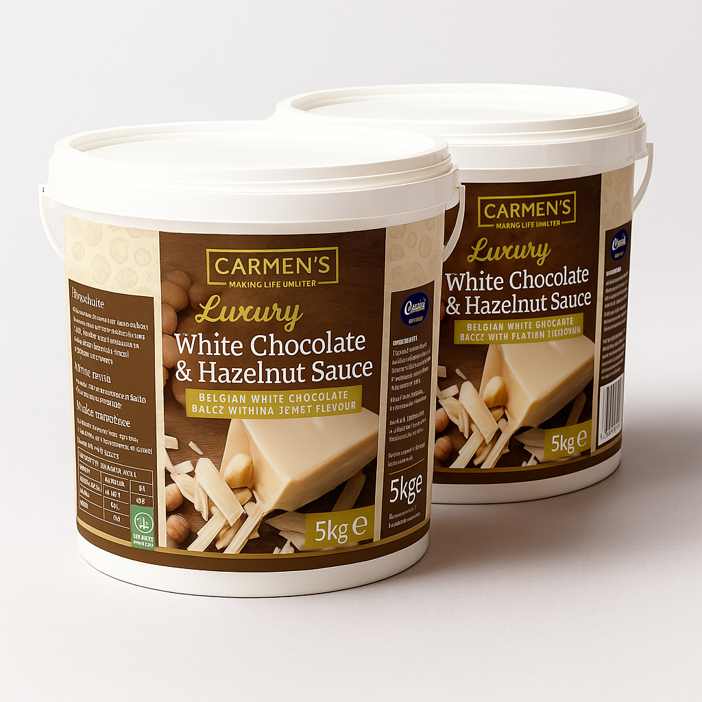 10kg Carmen’s Luxury Bianco Hazelnut Cream Sauce (Kinder Bueno) 10kg for professional use