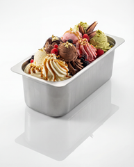 Napoli Tray _ 4.7L Plastic Silver Container for Ice Cream, Gelato production & Display 150 Units