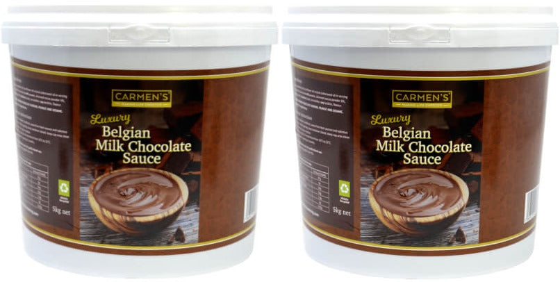 Carmen’s Luxury Belgian Milk Chocolate Sauce 10kg for professional use