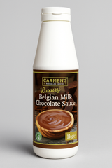 Carmen’s Luxury Belgian Milk Chocolate Sauce 1kg for professional use
