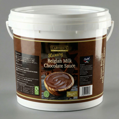Carmen’s Luxury Belgian Milk Chocolate Sauce 5kg for professional use