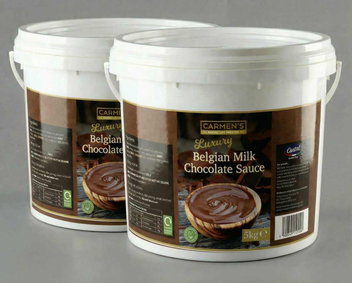 10kg Carmen’s Luxury Belgian Milk Chocolate Sauce 10kg for professional use