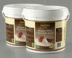 10kg Carmen’s Luxury White Chocolate & Hazelnut Topping Sauce (Kinder Bueno) 10kg for professional use