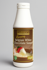 Carmen’s Luxury Belgian White Chocolate Sauce 1kg for professional use