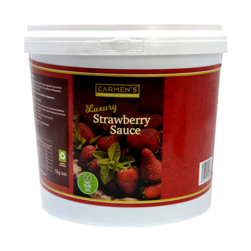 Carmen’s Luxury Strawberry Sauce 5kg for professional use