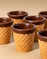 Medium Chocolate cup Food drink Wafer coated cup 60ml _ 72 cups