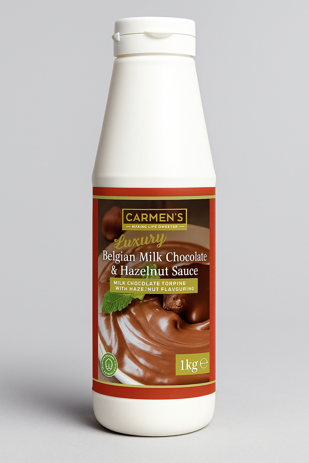 Carmen’s Luxury Belgian Milk Chocolate & Hazelnut Sauce (Nutella)  1kg for professional use