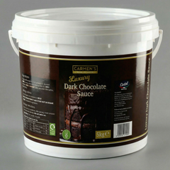 5kg Carmen’s Luxury Belgian Dark Chocolate Topping Sauce 5kg for professional use