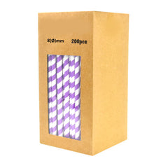 Heavy Duty 8(Ø)mm Paper Drinking Straws, 230mm