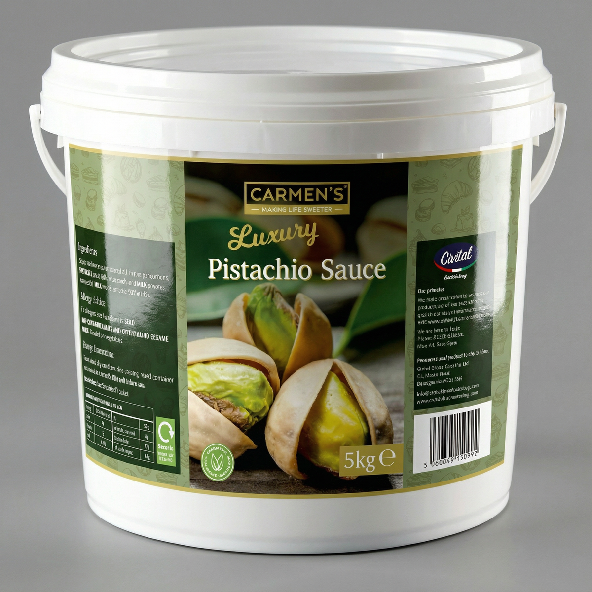 Carmen’s Luxury Real Pistachio Sauce 5kg for professional use 20%