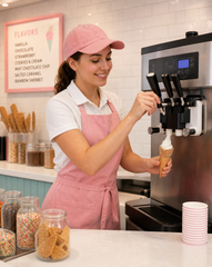 Carmen's tall rainbow decorated sprinkles waffle cone (1 scoop) - 48 pieces