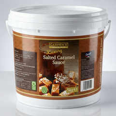 Carmen’s Luxury Salted Caramel Sauce 5kg for professional use