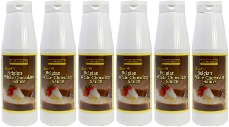 Carmen’s Luxury Belgian White Chocolate Sauce 6kg for professional use