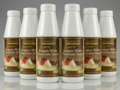 Carmen’s Luxury Belgian White Chocolate Sauce 6kg for professional use