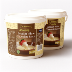 10kg Carmen’s Luxury Belgian White Chocolate Sauce 10kg for professional use