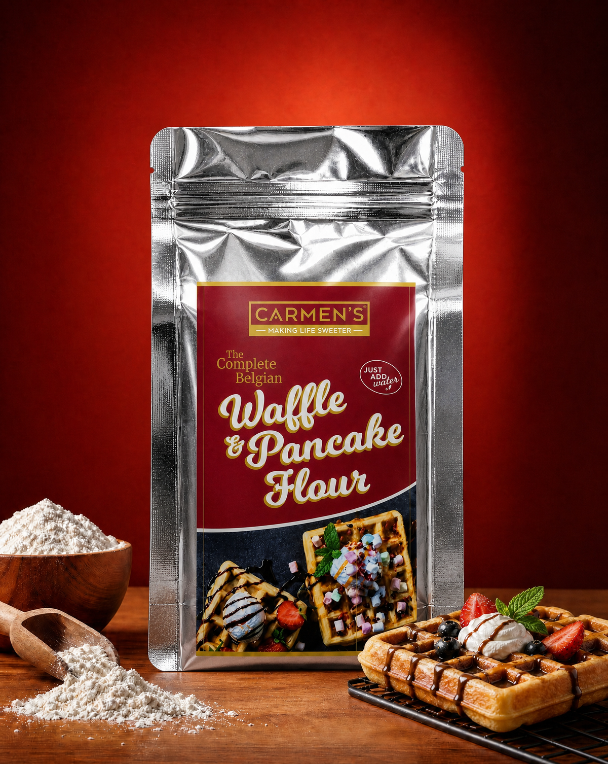 Luxury Complete All in One Carmen's American Waffle and Pancake Mix 2.3kg
